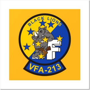 F/A18 Rhino - VFA213 Black Lions Posters and Art